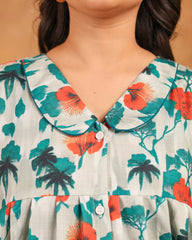 Flora | Multi-Color Garden Floral Button-Down Maternity & Nursing Dress