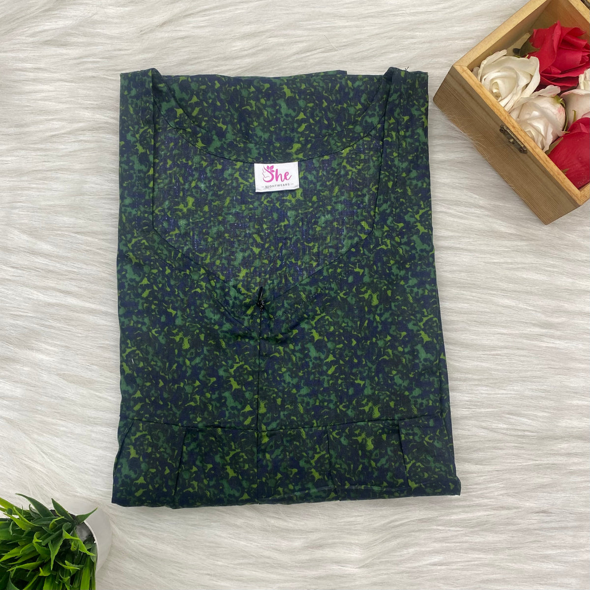 XXL Long Zip Feeding Nighty, Short Sleeve Sleepwear in Softest Cotton Fabric (Suitable for Bra Size 38”-42” | 56″-60″ length)