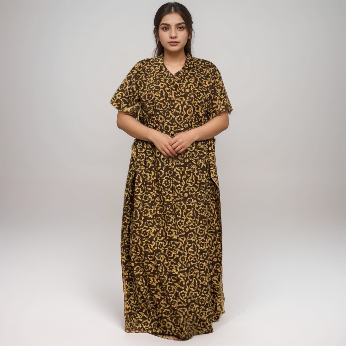 Feeding Kaftan Premium Soft Cotton Kaftan With Adjustable Tie Free Size 3/4th Sleeve (56 length)