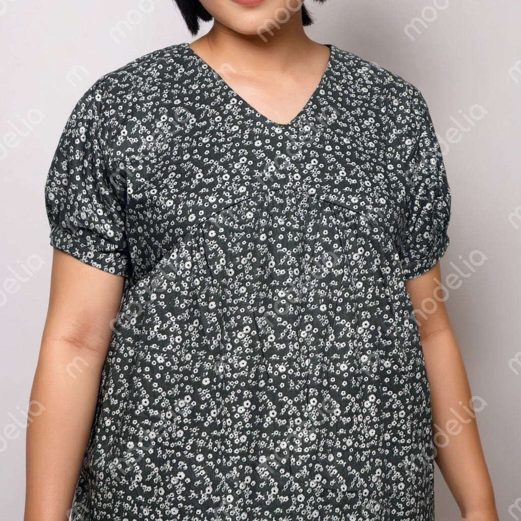 Feeding Frock Alia Cut, Free Size, Ankle Length, Tie-Up, Puff Sleeve Sleepwear in Softest Cotton Fabric (Bra Size 34"-38" | 50”-52″ length)