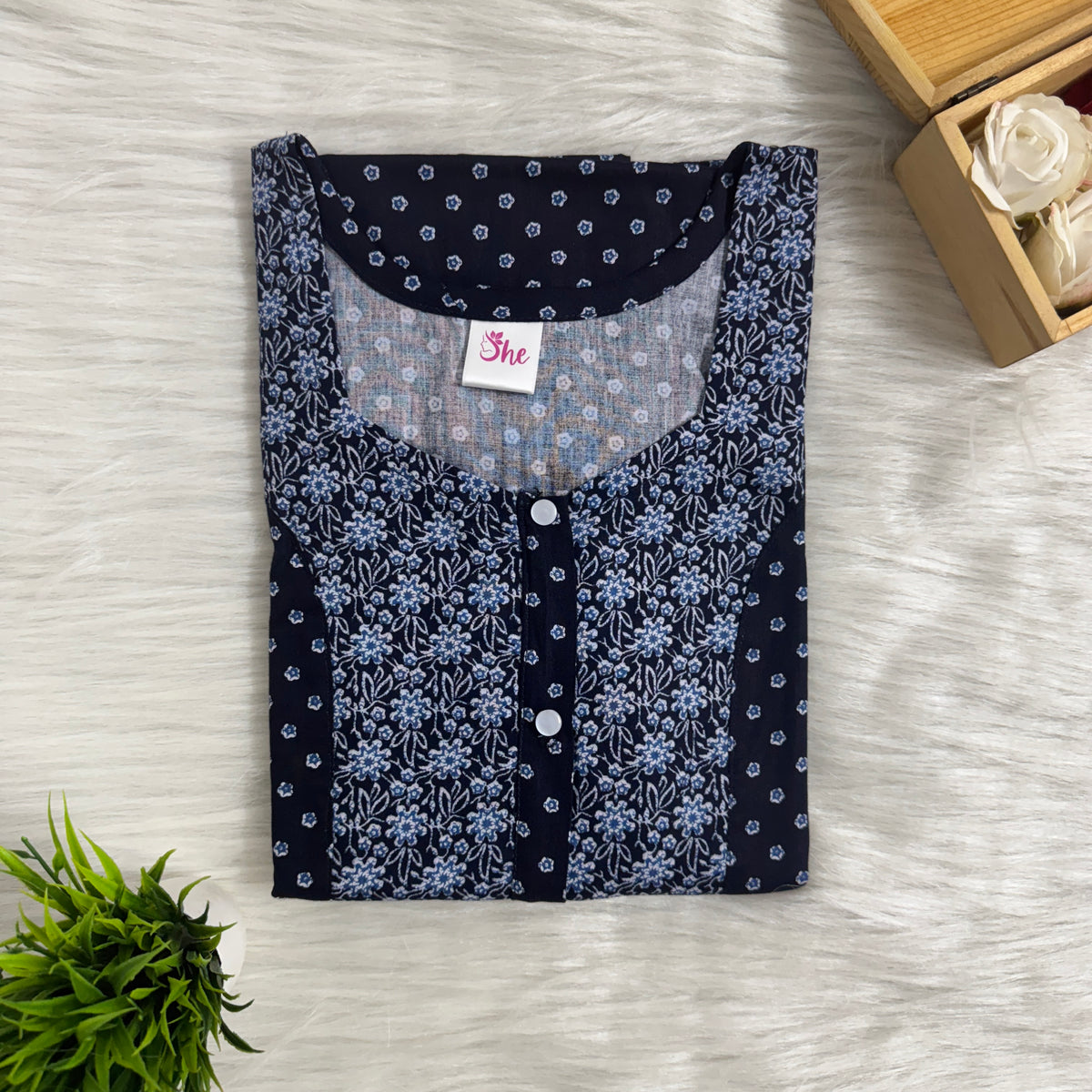 Long Zip Feeding Nighty, Free Size, Short Sleeve Sleepwear in Softest Cotton Fabric (Bra Size 34-38 | 54″-56″ Lengt