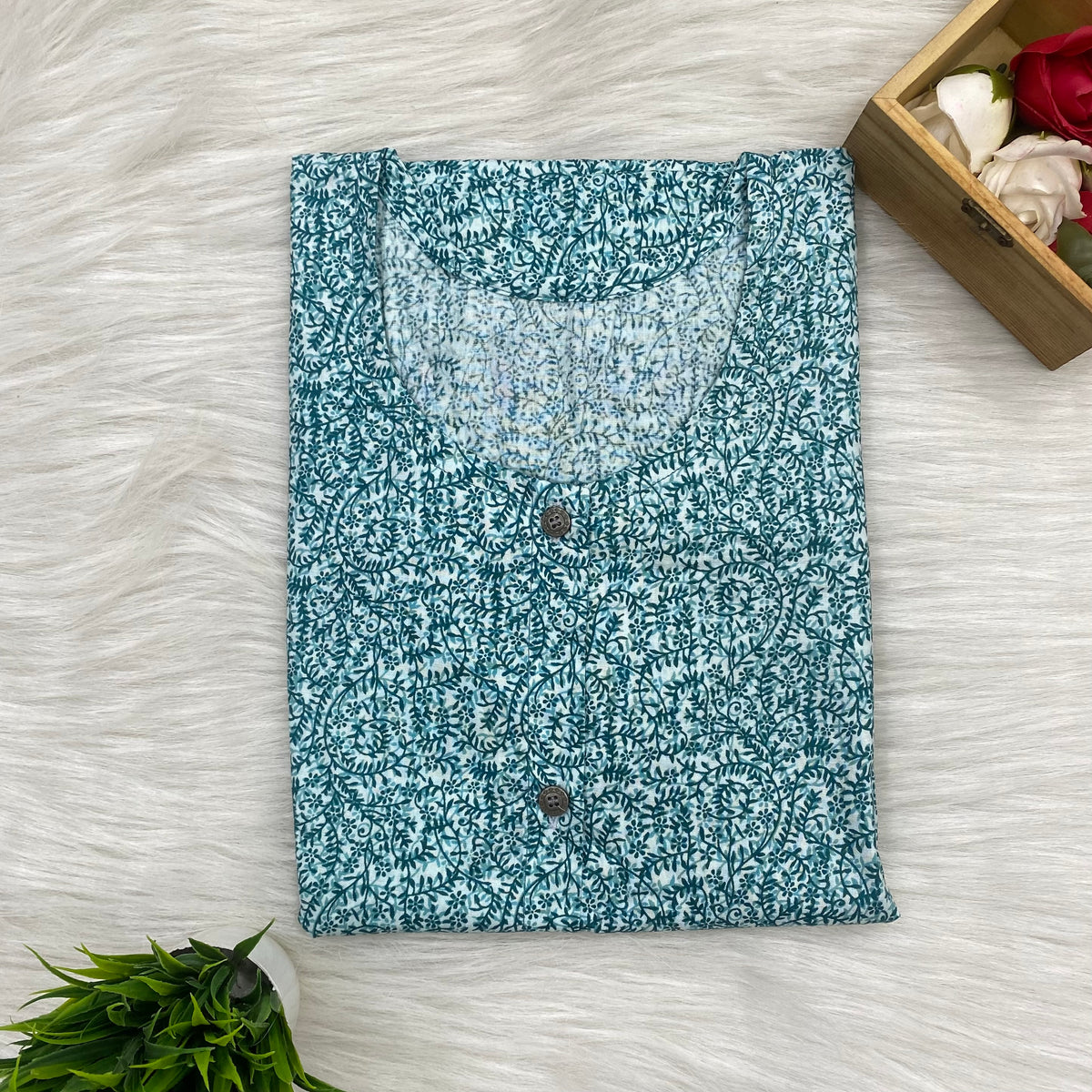 Full Open Cotton Nighty, Free Size, Short Sleeve Sleepwear in Softest Cotton Fabric (Bra size 34-38 | 54″-56″ length)
